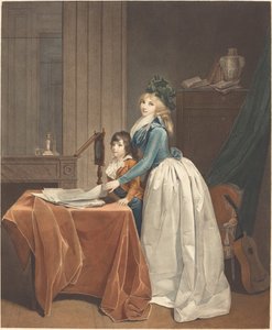 The Optical Viewer, ca. 1793 (etsing og vask) av Fréderic Cazenave