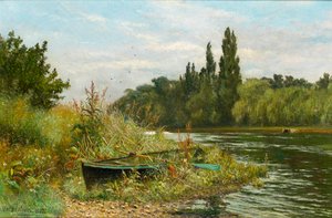 Et stille sted ved Themsen, 1882 av Fred Hines