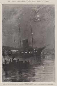 Kongens rekonvalesens, nattscenen på Cowes