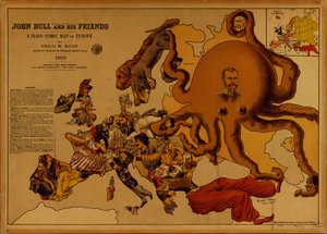 John Bull og vennene hans. Et serio-komisk kart over Europa av Fred W. Rose