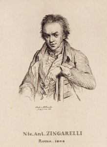 Portrett av komponisten Nicola Antonio Zingarelli 1752-1837.