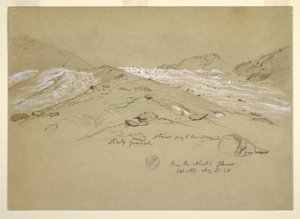Aletschbreen, Berner Alpene, Sveits av Frederic Edwin Church