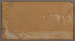 American Falls, Goat Island og en del av Horseshoe Falls, sett fra den kanadiske bredden av Niagara-elven av Frederic Edwin Church