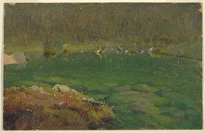 Alpine Lake, Bayern eller Sveits av Frederic Edwin Church
