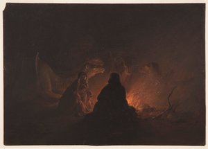 Beduiner i leiren om natten av Frederic Edwin Church