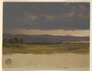 Blue Hill under lave skyer av Frederic Edwin Church