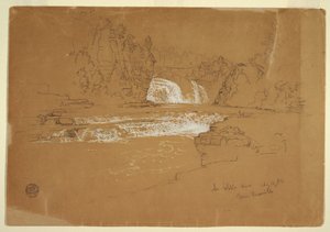 Cascades of the Ausable River, nær Keesevill, New York av Frederic Edwin Church