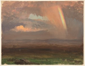 Skyer og regnbue, Jamaica av Frederic Edwin Church