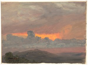 Skyet solnedgang, Jamaica av Frederic Edwin Church