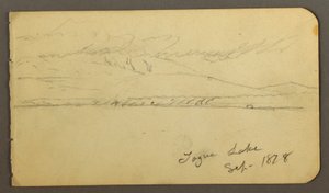 Tegning, Skydekket fjell Katahdin, 1878 av Frederic Edwin Church