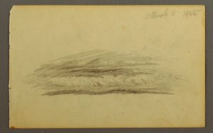 Tegning, Skybank, 1845 av Frederic Edwin Church