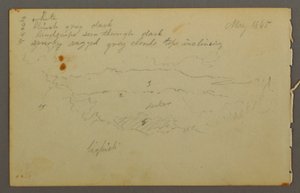 Tegning, skystudie, 1844 av Frederic Edwin Church