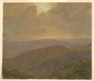 Tegning, overskyet himmel, august 1865 av Frederic Edwin Church