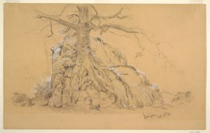 Tegning, Königssee-treet, 16. juli 1868 av Frederic Edwin Church