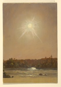 Tegning, Maine, solnedgang, 1855–65 av Frederic Edwin Church