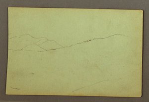Tegning, fjelltopper, muligens 1856 av Frederic Edwin Church