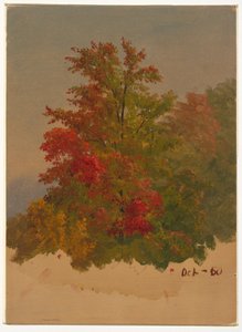 Tegning, Mt. Desert Island, Maine, oktober 1860 av Frederic Edwin Church