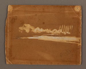 Tegning, Niagarafallene, muligens 1856 av Frederic Edwin Church
