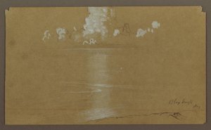 Tegning, sjølandskap, Bloxburgh; Verso: Åser og hav, august 1865 av Frederic Edwin Church