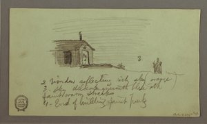 Tegning, himmelstudie, 1. februar 1869 av Frederic Edwin Church