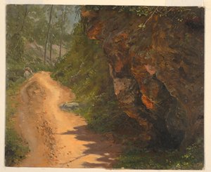 Tegning, Skogssti, Jamaica, juni 1865 av Frederic Edwin Church