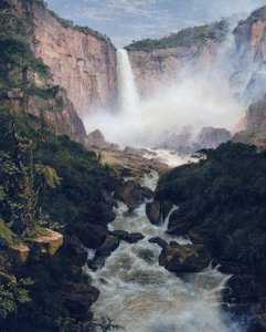 Frederic Edwin-kirken - Tequendamas fall nær Bogotá, Ny-Granada av Frederic Edwin Church