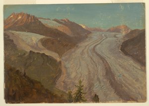 Great Aletsch Glacier, Sveits av Frederic Edwin Church