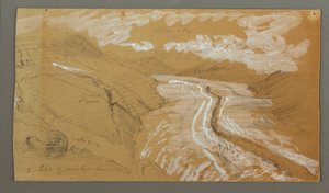 Great Aletsch Glacier, Berner Alpene, Sveits av Frederic Edwin Church