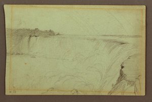 Horseshoe Falls with a Double Rainbow, Niagara River, Canada av Frederic Edwin Church