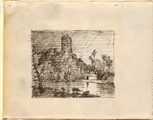Imaginært landskap med av Frederic Edwin Church