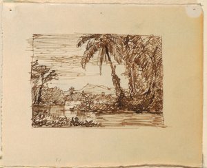 Imaginært landskap med av Frederic Edwin Church