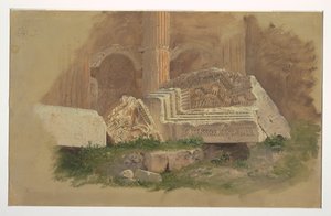 Interiør av Bacchus-tempelet, Baalbek av Frederic Edwin Church