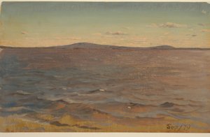 Maine -kysten, surf av Frederic Edwin Church