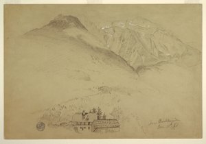 Mounts Goell og Brett nær Berchtesgarden, Bayern av Frederic Edwin Church