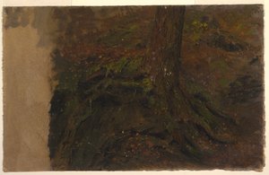 Studie av en trestamme av Frederic Edwin Church