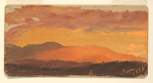 Solnedgang, Hudson Valley av Frederic Edwin Church