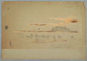 Vannbærere på Magdalena (bukten), Barranquilla, Republikken Nueva Grenada, nå Colombia av Frederic Edwin Church