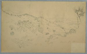 Wooded Vale med en stor bregne og fjerne fjellkjeder, Jamaica av Frederic Edwin Church