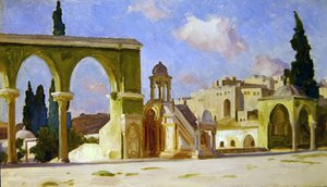 El Haram, Jerusalem (olje på panel) av Frederic Leighton