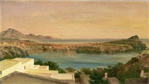 Lindos, Rhodos, ca. 1867 (olje på lerret) av Frederic Leighton