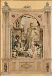 Forbereder til en Festa, Firenze, 1851 av Frederic Leighton