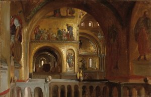 Interiøret i Markuskirken, Venezia av Frederic Leighton