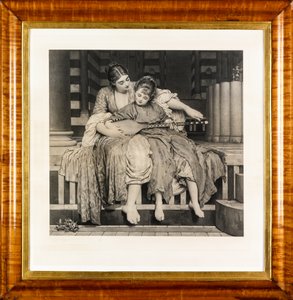 Musikktimen (fotogravyr) av Frederic Leighton
