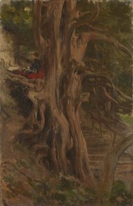 Trær ved Cliveden av Frederic Leighton 1st Baron Leighton