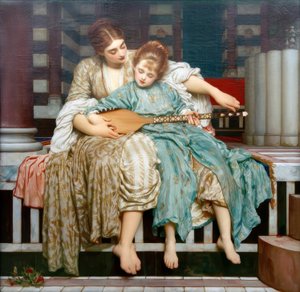 musikk-leksjon av Frederic Lord Leighton