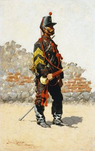 Bugler of the Cavalry, 1889 av Frederic Remington