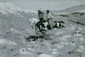 Seremoni for den raskeste hesten, ca. 1900. av Frederic Remington