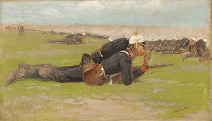 Feltøvelse for det prøyssiske infanteriet av Frederic Remington