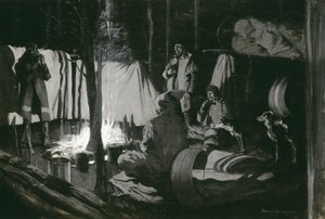 Reisens første og beste leir, 1895 av Frederic Remington