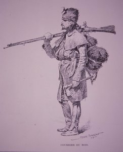 Fransk-Candian pelsfanger Coureur du Bois av Frederic Remington